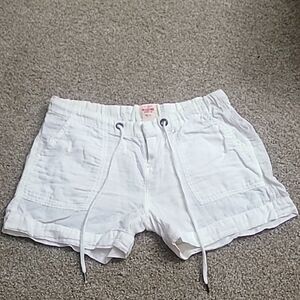 Mossimo Supply Co White Linen Shorts
